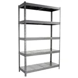 Simonrack Simontaller Schwerlastregal Ecoforte Metall  (H x B x T: 200 x 120 x 45 cm, Traglast pro Boden: 400 kg, Anzahl Böden: 5 Stk., Stecken, Silber)