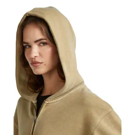 G-Star Washed Hoodie Zip Relaxed Sweatshirt Beige L