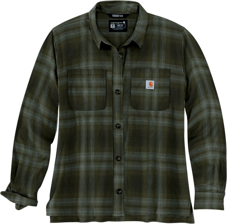 Carhartt Flannel-Plaid, chemisier - Vert Foncé (G72) - M