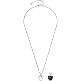 LEONARDO Kette mit Anhänger »Halskette Carli Valentin's Special Herz, 023377, 023378«, schwarz-weiß