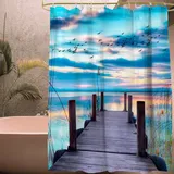 Sanilo Duschvorhang Sunset 180 x 200 cm blau