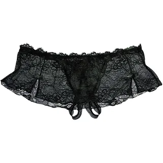 Stringpanty-Ouvert PETITE FLEUR GOLD, Damen, Gr. 48/50, schwarz, Spitze, Obermaterial: 90% Polyamid, 10% Elasthan, normal, Unterhosen, aus Vollspitze