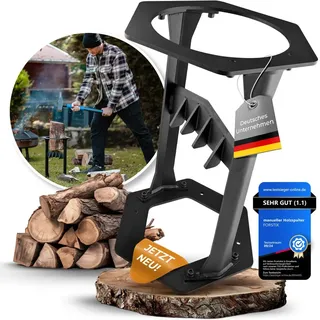 forstix® PowerSplit XL – Manueller Holzspalter für Brennholz & Anzündholz | Spalter mit 22 cm Durchmesser | Stabil & Demontierbar