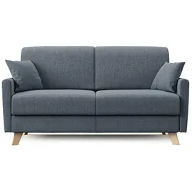 divani.store Schlafsofa Multiflex Stoff Blau / Grau 180 cm