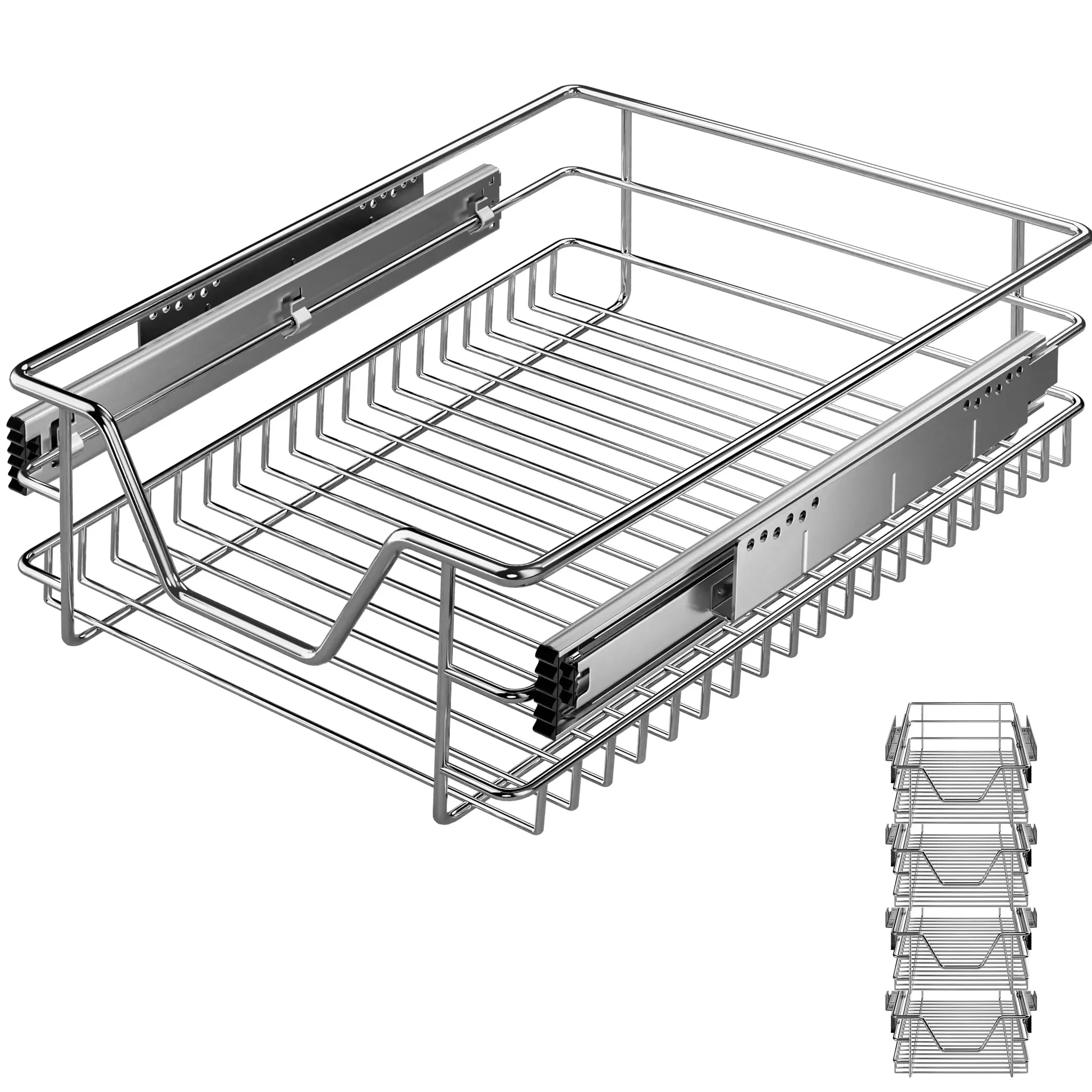 Telescopic Retrofit Drawer 4Pcs Set 40cm
