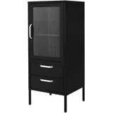 ML-Design Vitrinenschrank 42 x 102 x 40 cm Schwarz