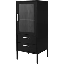 ML-Design Vitrinenschrank 42 x 102 x 40 cm Schwarz