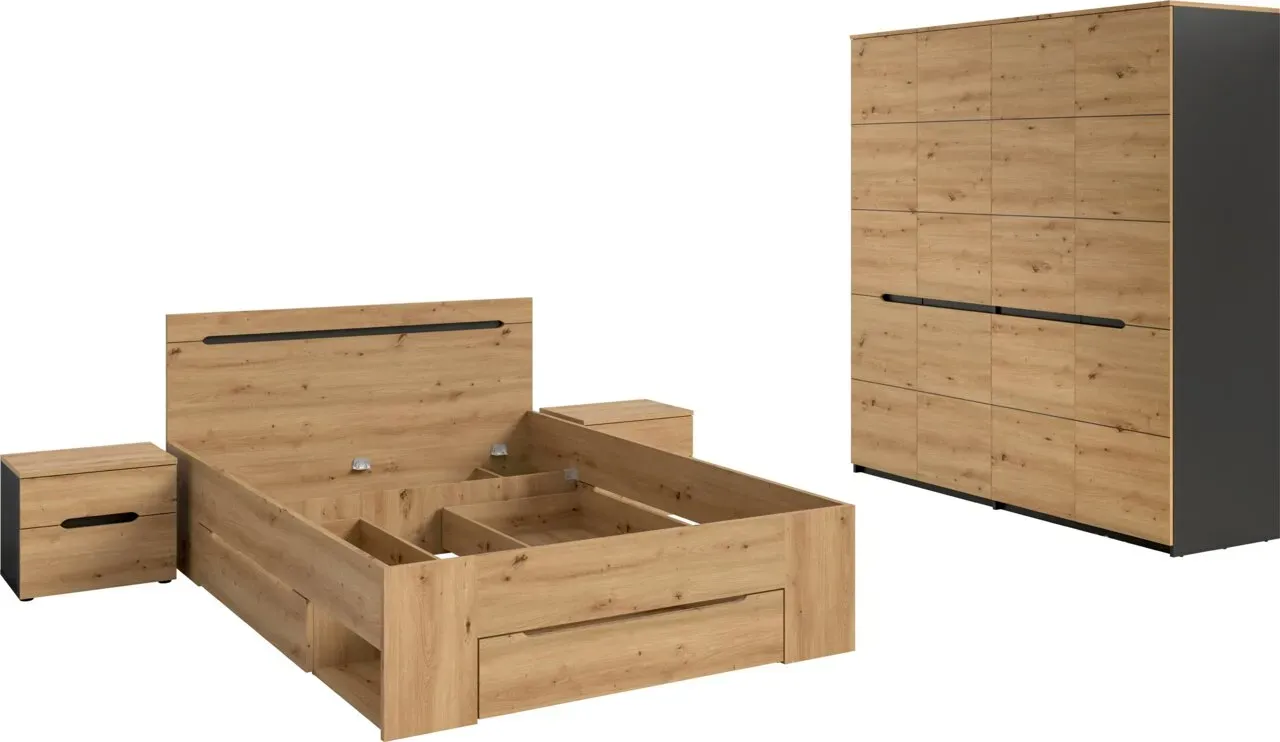 MID.YOU Schlafzimmer-Set CANU - B/H/T ca. 1.00x1.00x1.00