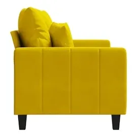 vidaXL 2-Sitzer-Sofa Gelb 120 cm Samt