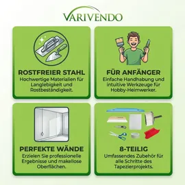 varivendo Tapezierset 8tlg. Werkzeug  weiß 34193
