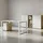 KADIMA DESIGN BÜRO-SET MUENCHEN 5-teilig | Glasfront Abschließbar | Schreibtisch, Container, 2 Schränke, Regal | Chalet-Eiche-Nb./Weiß
