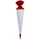 Goldbuch Schultüte Basteltüte 70 cm weiß mit rotem Filzverschluss - Spitze rot
