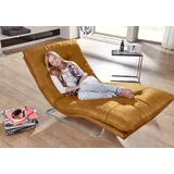 W.Schillig Relaxliege daily dreams Polyester 95 x 91 x 170 cm Gelb mit Kissen