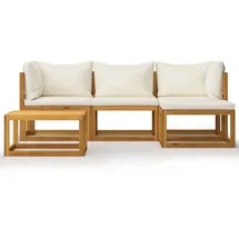 vidaXL 5-tlg Garten-Lounge-Set mit Auflagen Massivholz Akazie Modell 19