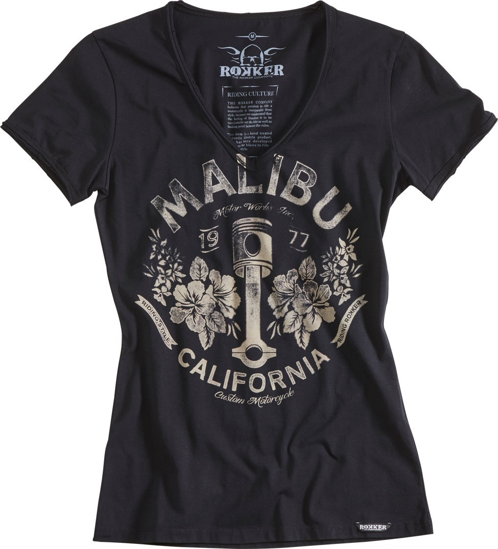 Rokker Malibu Women ́s T-Shirt, wit, XS Voorvrouw