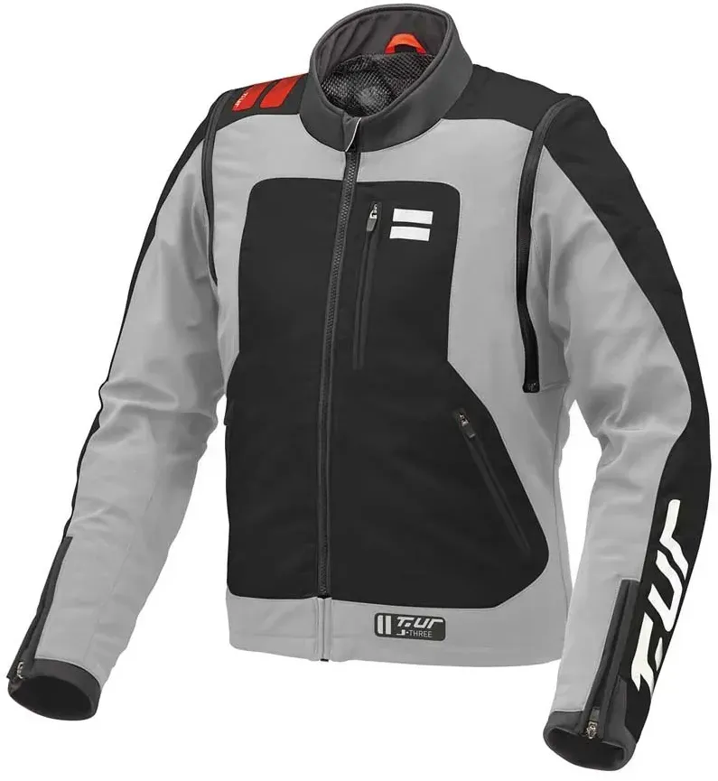 T-ur J-three Arm Link Jacke - Grey / Red - 3XL