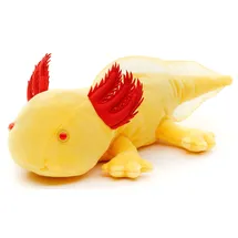 Uni Toys Uni-Toys Original Axolotl (gelb mit roten Augen) - Plüsch-Wassertier - Plüschtier, Kuscheltier