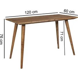 FineBuy Esstisch 120 x 76 x 60 cm braun