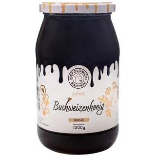 Buchweizenhonig 1200g Roh und Frisch Großes Glas Honig aus der Imkerei