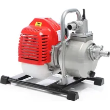 XPOtool Benzin Wasserpumpe 1,47 kW 15.000l/h 35m Förderhöhe, 38 mm Anschluss (1,5"), Gartenpumpe Motorpumpe mit 2-Takt-Motor
