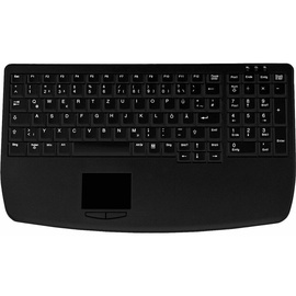 Active Key AK-7410-G Tastatur PS/2, Deutsch schwarz,
