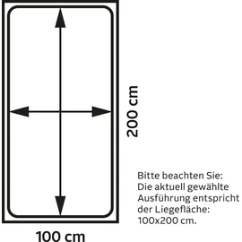 SchlafKONTOR Luca 106 x 205 cm Beige/Weiß