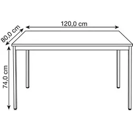 Sodematub Mehrzwecktisch 120,0 x 80,0 x 74,0 cm Braun