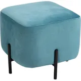 Homcom Fußhocker Fußstütze aus Polyester Stahl 44,5 x 44,5 x 41,5 cm in Türkis, bequem & stylish für Ihr Zuhause Aosom.de