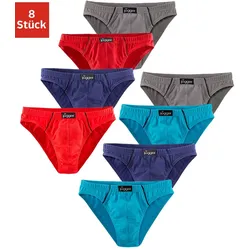 Slip »Minislip«, (Packung, 8 St.), knappe Form, schöne Farben mit kontrastfarbenen Pipings, Gr. 4, bunt, , 336532-4