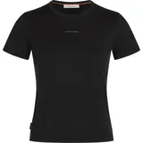 Icebreaker Damen 200 Tech Lite Crop Slim T-Shirt (Größe M, schwarz)