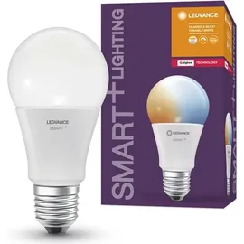 LEDVANCE Smart+ Lampe mit ZigBee Technologie, 9W, A60, matt, Sockel E27, Lichtfarbe Tunable White, 806lm, 1er Pack