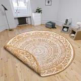 NORTHRUGS »Siruma«, rund, 5 mm Höhe, In- & Outdoor, Wendeteppich, Orientalisch, Teppich, Garten, Flur