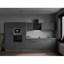 Respekta Küchenzeile 370 cm Eiche Grau Matt