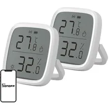 Sonoff Temperatur- und Feuchtigkeitssensor, SONOFF ZigBee SNZB-02D 2er-Set