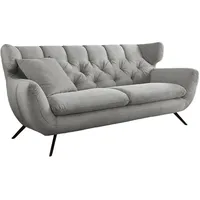 KAWOLA 2-Sitzer Charme Cord hellgrau