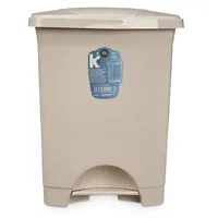 BigBuy Home Mülleimer mit Pedal, Beige, Kunststoff, 10 l,