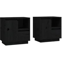 vidaXL Nachttisch 50 x 34 x 50 cm Schwarz