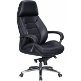 AMSTYLE XXL Chefsessel, SPM1.435 Leder schwarz, Gestell alu