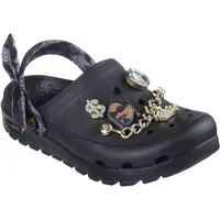 Skechers Damen Snoop Dogg: Arch Fit Footsteps-Rolling Glitz Holzschuh, Schwarz, 39 EU - 39 EU