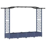 vidaXL Hochbeet mit Rankgitter und Dach 207 x 40 x 126 cm Grau