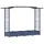 vidaXL Hochbeet mit Rankgitter und Dach 207 x 40 x 126 cm Grau