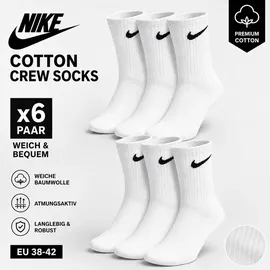 Nike Everyday Cushioned Crew-Trainingssocken White/Black 38-42