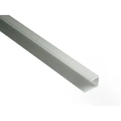Kovalex® Seitenabschluss Alu, 28x27(42) mm, silber, U-Profil für 26mm WPC-Dielen, nur für die Stirnseiten der Dielen geeignet