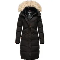 Marikoo Damen langer Winterjacke Stepp Parka mit abnehmbarer Kapuze Schneesternchen