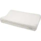 Meyco Baby Romantic Flower Wickelauflagenbezug (weich und hautfreundlich, aus 100% Baumwolle, waschbar, einfache Pflege, trocknergeeignet, Größe: 50 x 70 cm), Cremeweiß