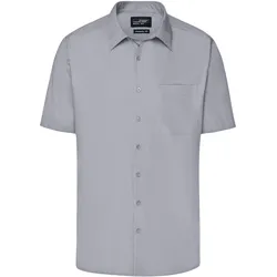 Herren Kurzarm Hemd Easy-Care - Farbe grau - Größe L