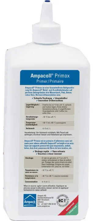 Ampack Ampacoll Primax transparent Haftgrundierung 1000ml, Lösemittelfreier Primer
