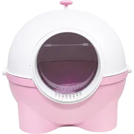 Hti-Living Katzentoilette geschlossen Rosa/Weiß