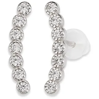 Bruno Banani Ohrstecker Ear Climber Silber 925 mit Zirkonia 925