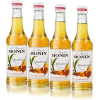 4x Monin Lebkuchen Sirup, 250 ml Flasche - für Cocktails, zum Kaffee oder Koche